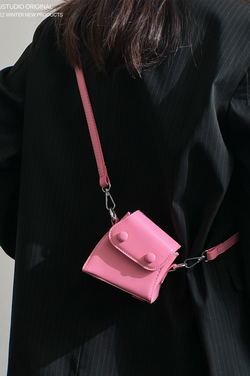Twist Crossbody Pu Leather Mini Shoulder Bag - Notkicks