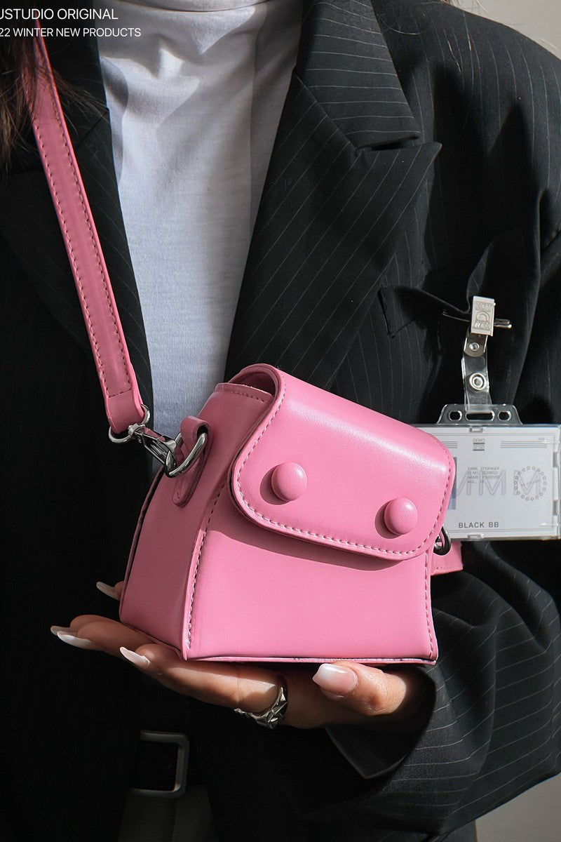 Twist Crossbody Pu Leather Mini Shoulder Bag - Notkicks