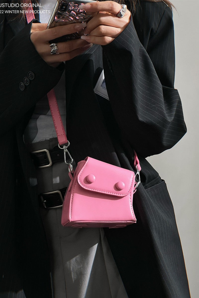 Twist Crossbody Pu Leather Mini Shoulder Bag - Notkicks