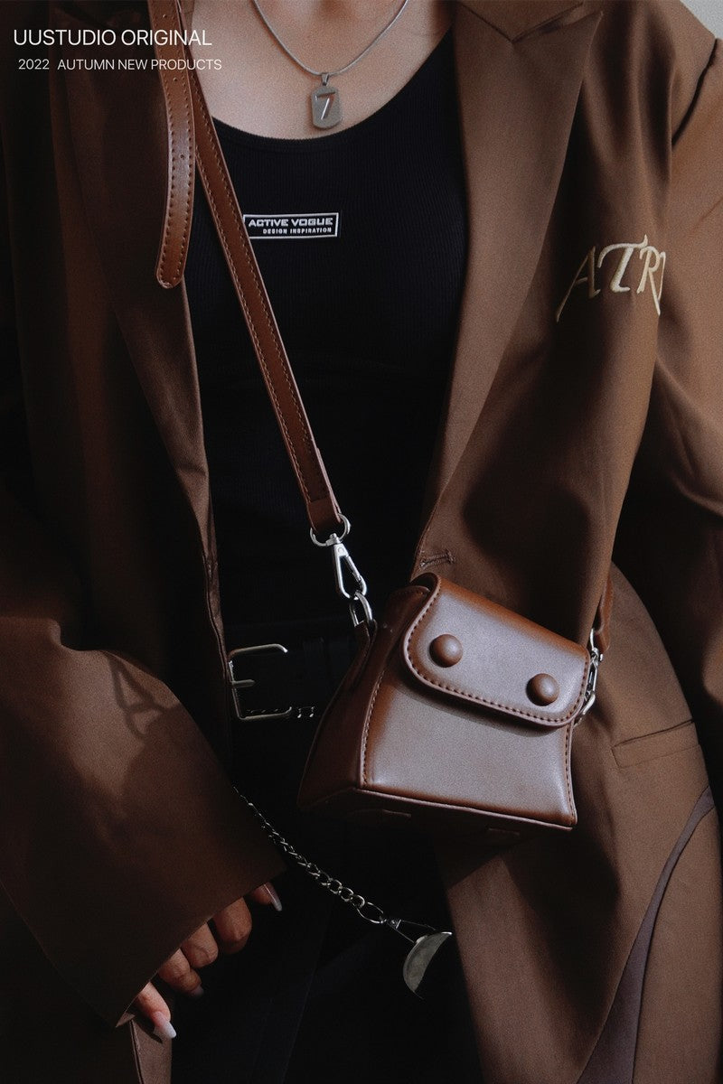 Twist Crossbody Pu Leather Mini Shoulder Bag - Notkicks