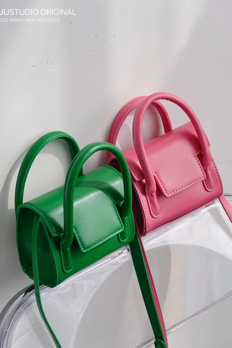 Minimal Pu Leather Crossbody Bag - Notkicks