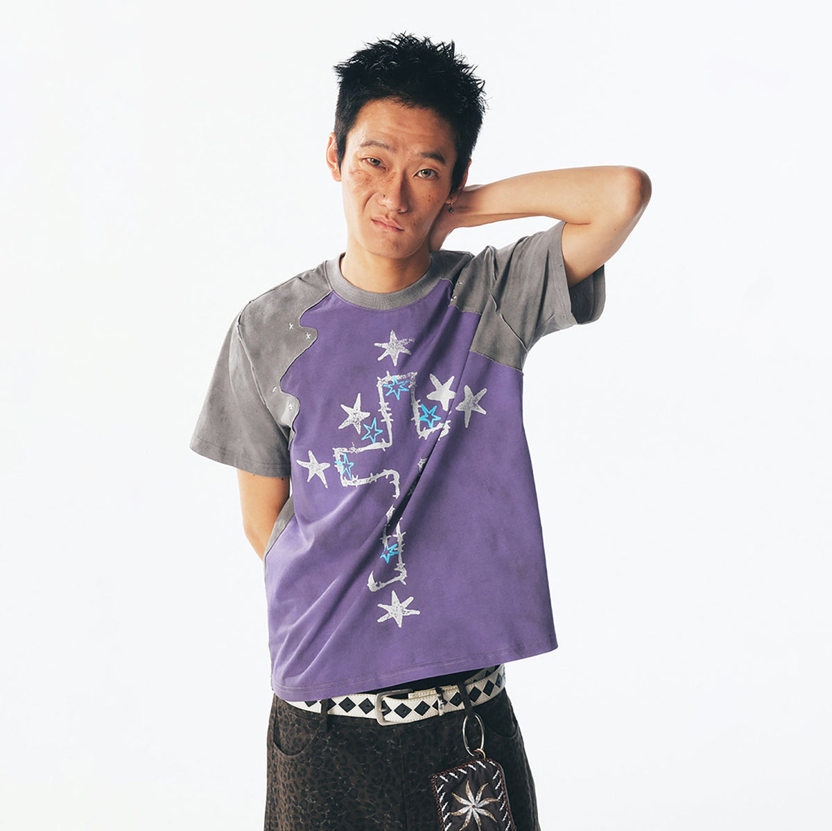 Washed Star Cross Graphic T-Shirt - Notkicks