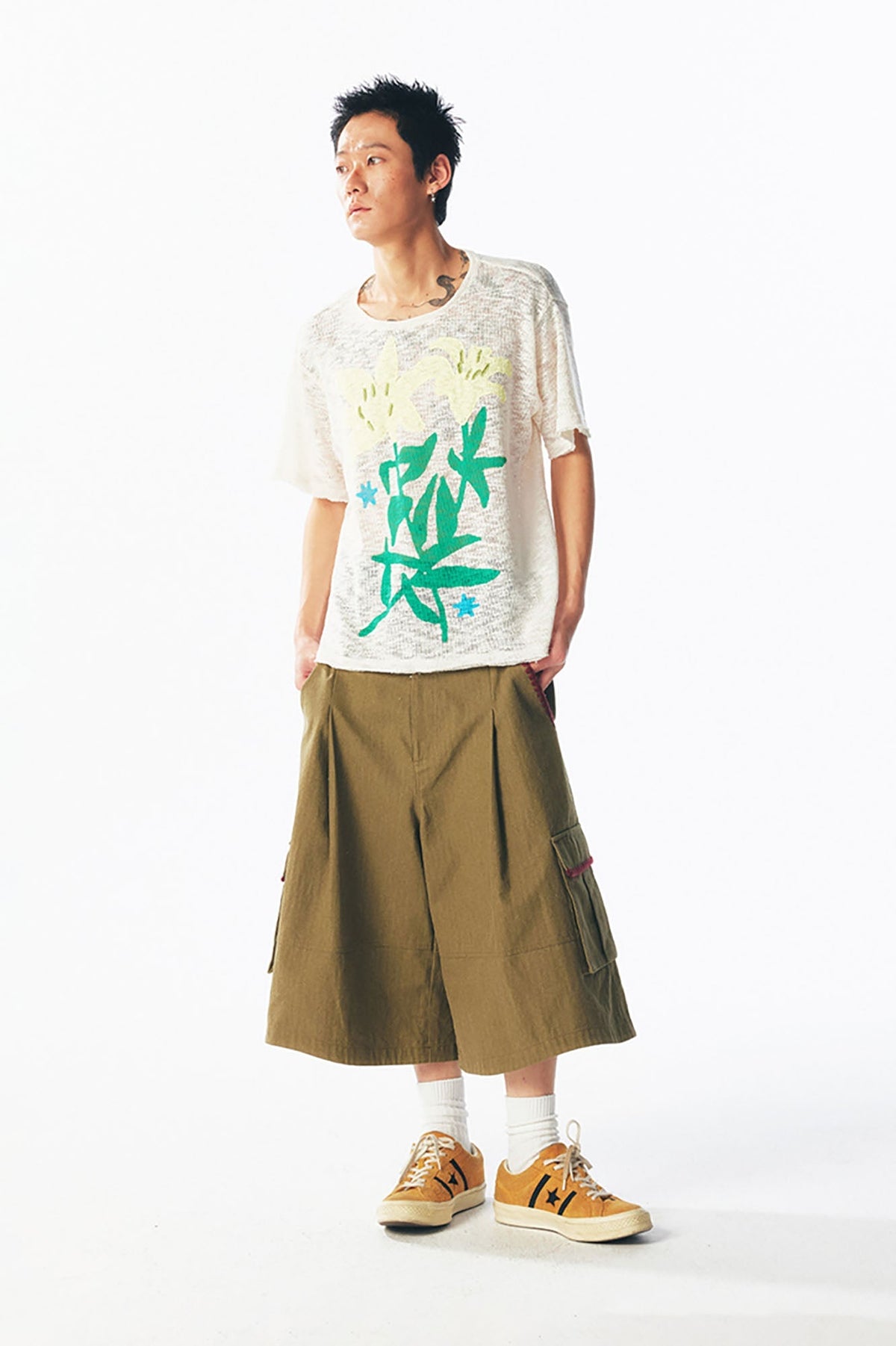 Sheer Lily Distressed Layering Tee - Notkicks