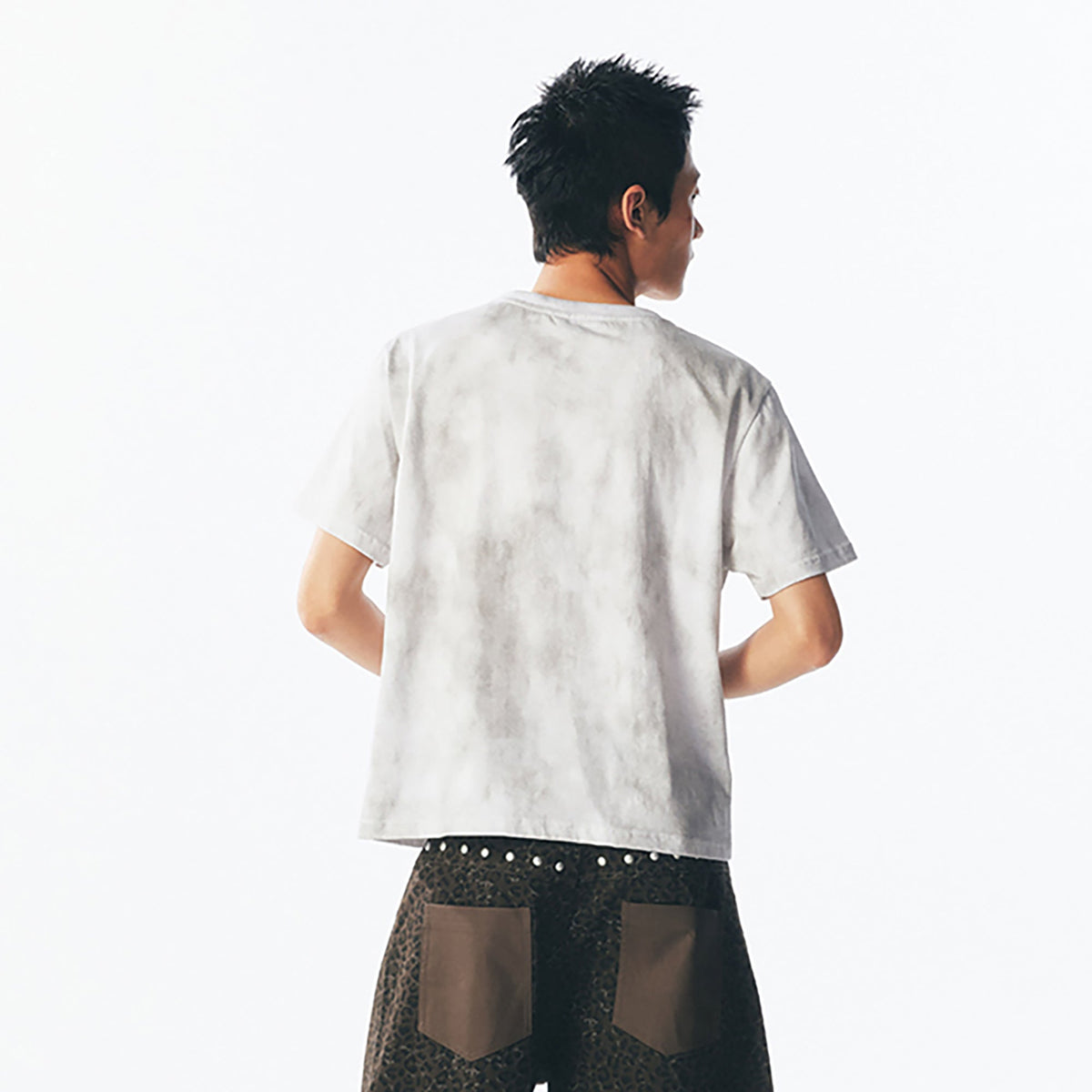 Blue Script Floral Cotton Tee - Notkicks