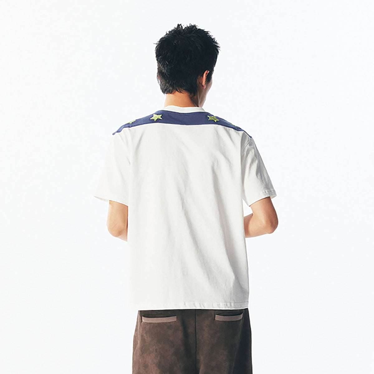 Star Shoulder Graphic Cotton Tee - Notkicks