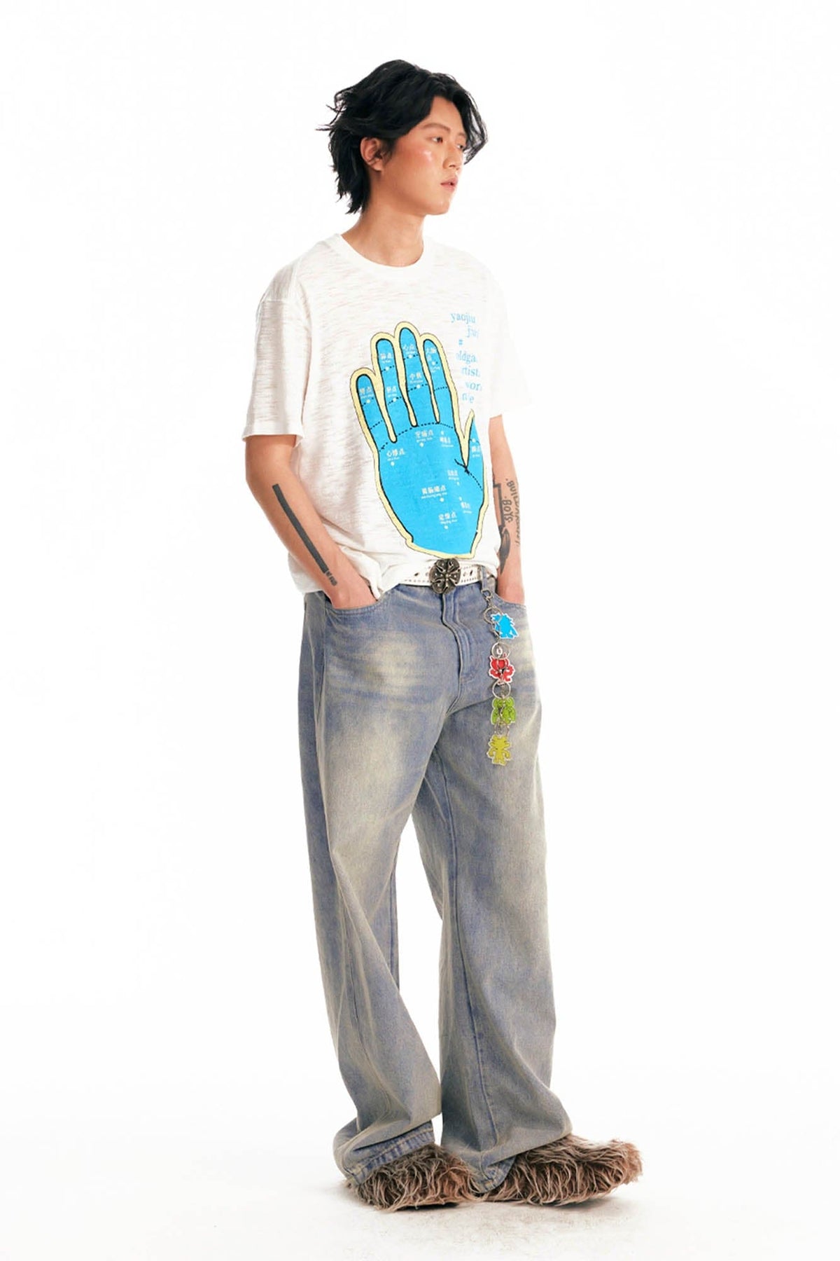 Meridian Hand Graphic Slub Cotton Tee - Notkicks